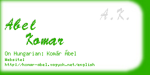abel komar business card